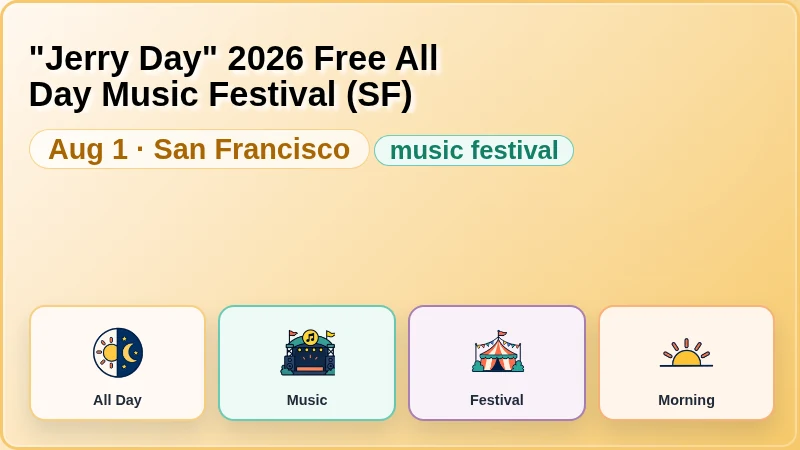"Jerry Day" 2026 Free All Day Music Festival (SF)