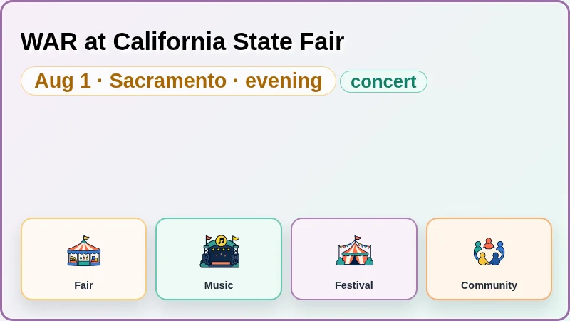 WAR at California State Fair